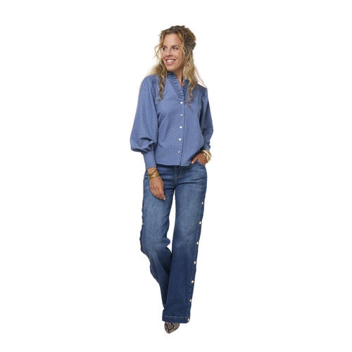 TESSA KOOPS SANDRA DENIM GEM TOP