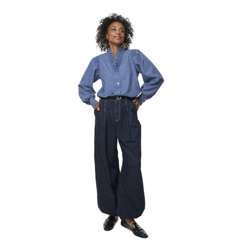 TESSA KOOPS SANDRA DENIM GEM TOP