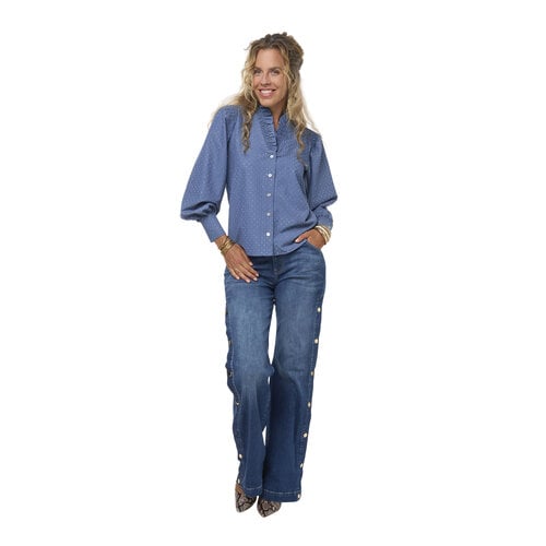 TESSA KOOPS SANDRA DENIM GEM TOP
