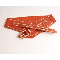 STUDS STRETCH RIEM RUSTY ORANGE
