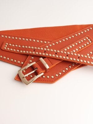 TESSA KOOPS STUDS STRETCH RIEM RUSTY ORANGE TESSA KOOPS STUDS STRETCH RIEM RUSTY ORANGE