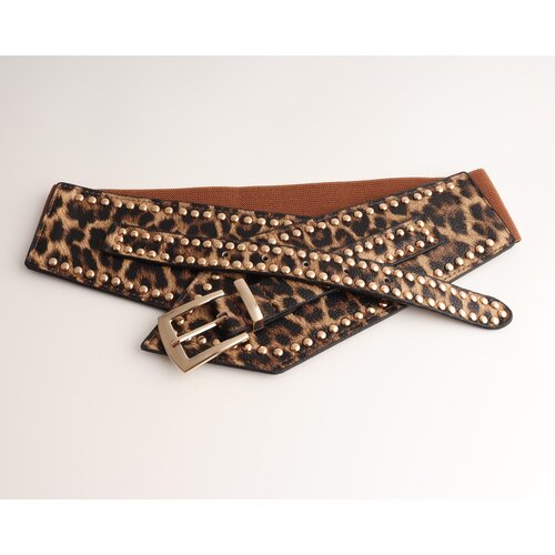 TESSA KOOPS STUDS STRETCH RIEM LEOPARD BROWN TESSA KOOPS STUDS STRETCH RIEM LEOPARD BROWN
