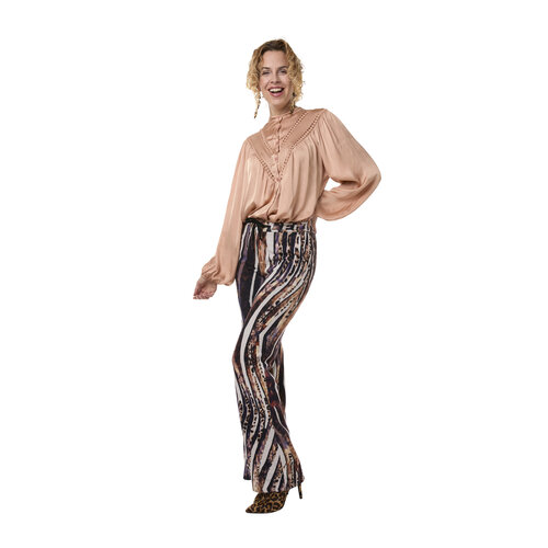 TESSA KOOPS SUZE BLUSH SATIN TOP