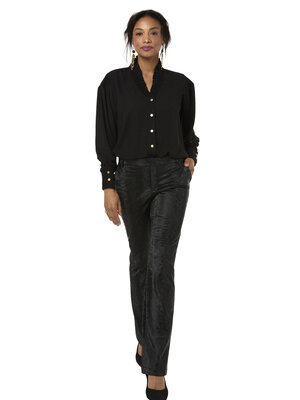TESSA KOOPS EVA FLARE BLACK SNAKE BROEK TESSA KOOPS EVA FLARE BLACK SNAKE BROEK