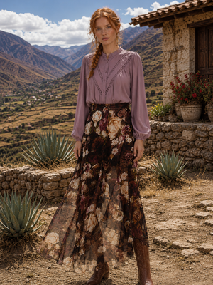 TESSA KOOPS SUZE LILA SATIN TOP