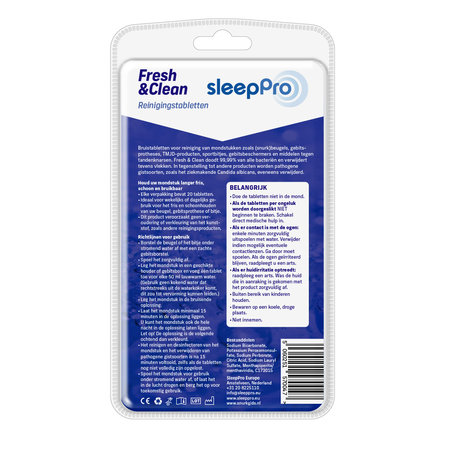 SleepPro Fresh & Clean Reinigingstabletten - 20 stuks