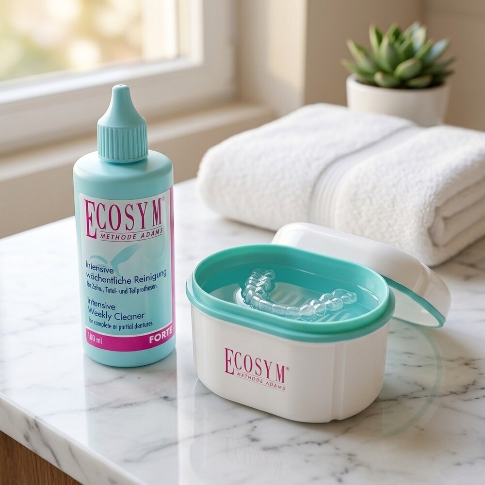 Ecosym Forte Weekly Cleaner 100 ml – weekly cleaner for oral appliances and aligners Ecosym Forte Weekly Cleaner 100 ml – weekly cleaner for oral appliances and aligners