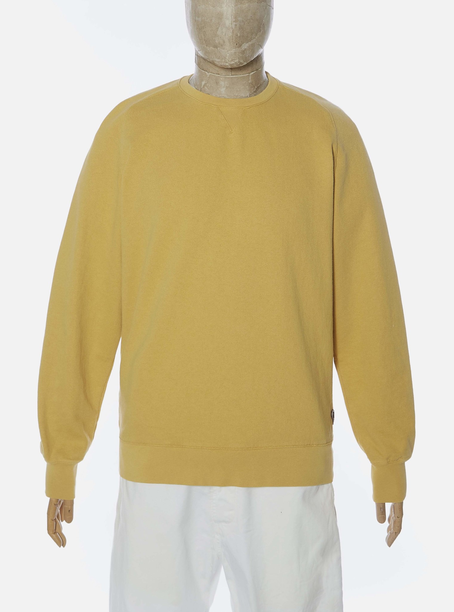 Classic Cotton Crew Sweatshirt Yellow Gold-1