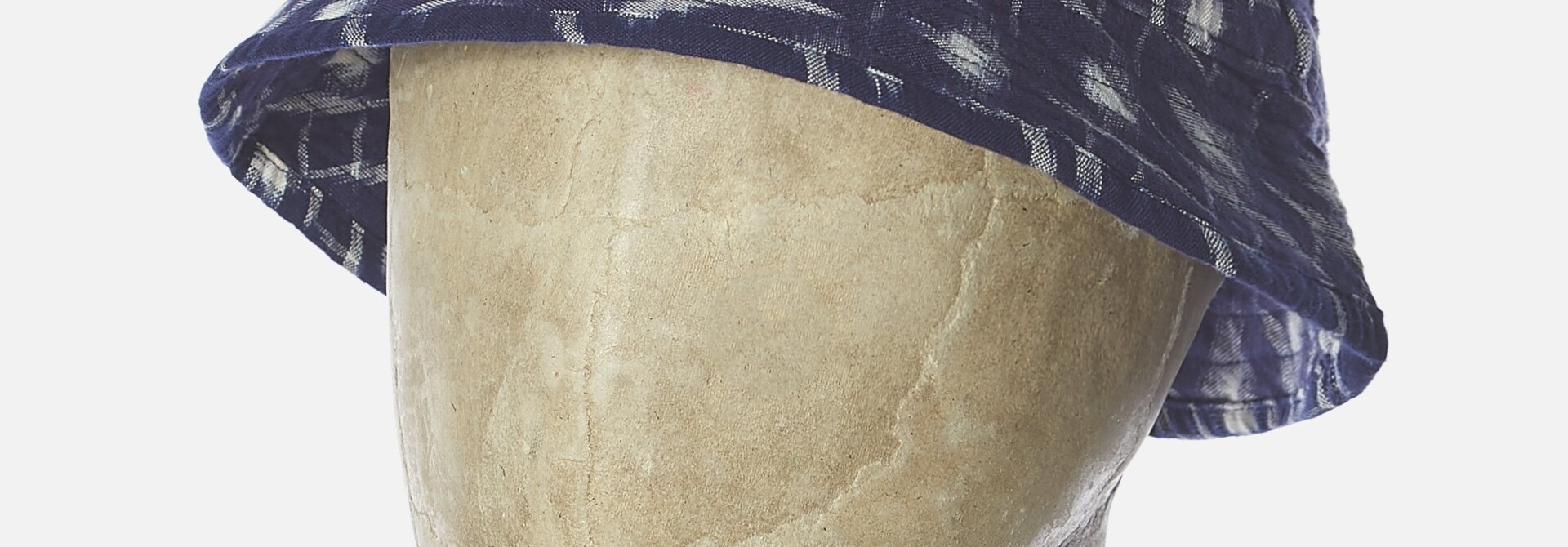 Naval Bucket Hat Ikat Indigo Blauw