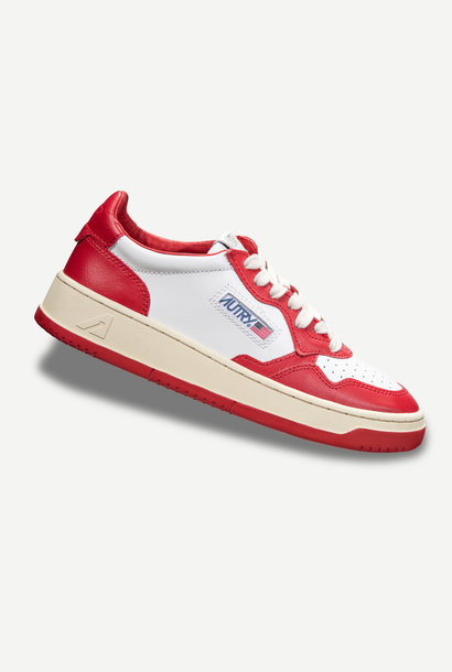 Medalist 01 Low White Red Leather Women
