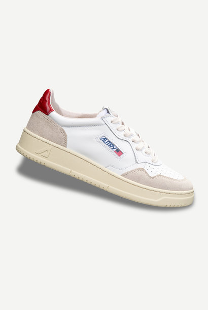 Hartjes 88162 sneaker veter/rits rood suede - Alleen bij Past Schoenen