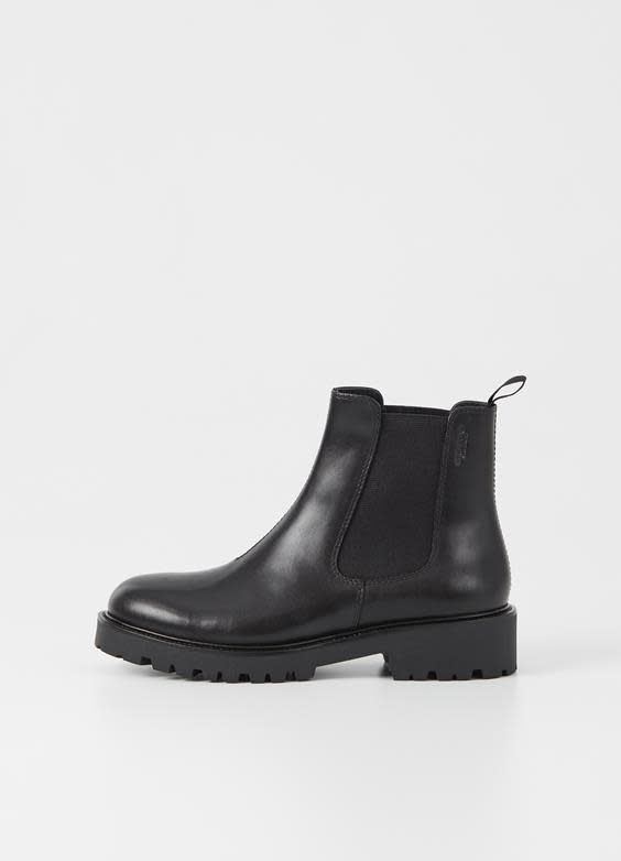 Vagabond Kenova Black Chelsea Leather 