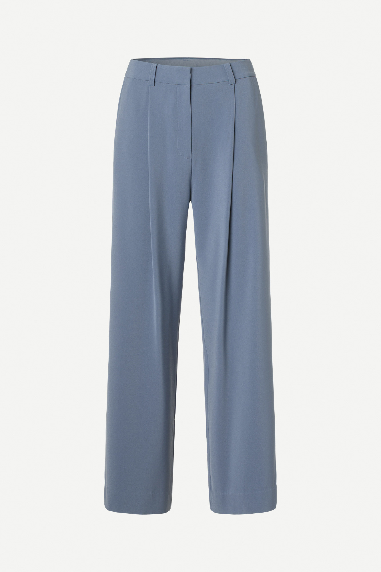 Buy Trousers from Samsøe Samsøe. Straight leg tailored trousers with front pleats. Size: S. Color: CHINA BLUE. Buy now from www.samsoe.com