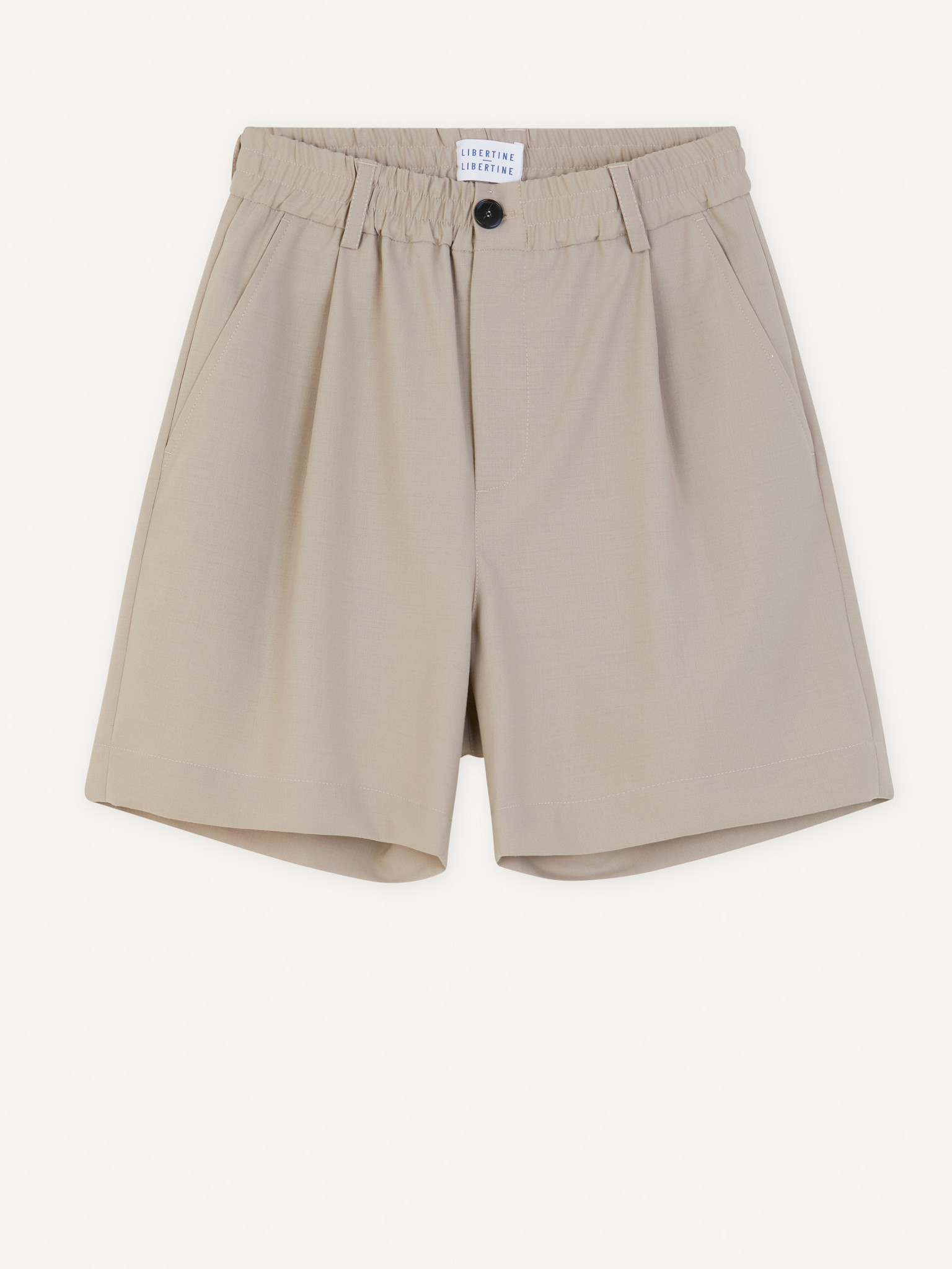 Uptown Pleated Short Taupe-1