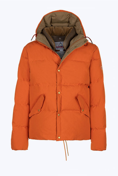 Crinkle Down Jacket Dark Orange