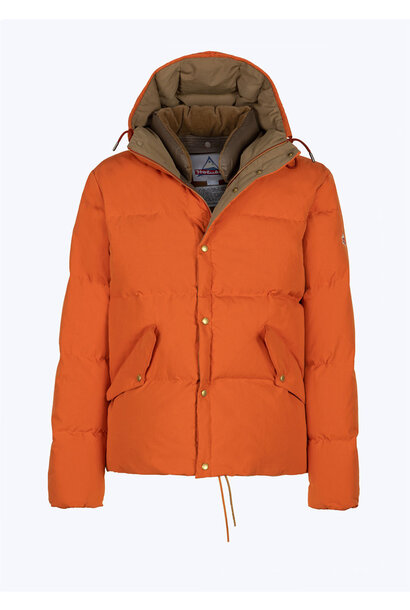 Crinkle Down Jacket Dark Orange