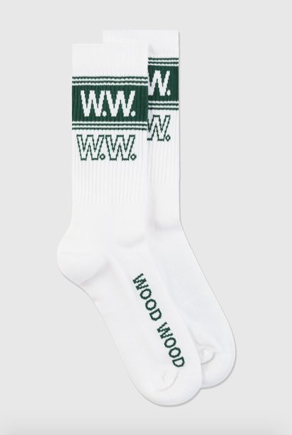 Colton Logo Socks White Green