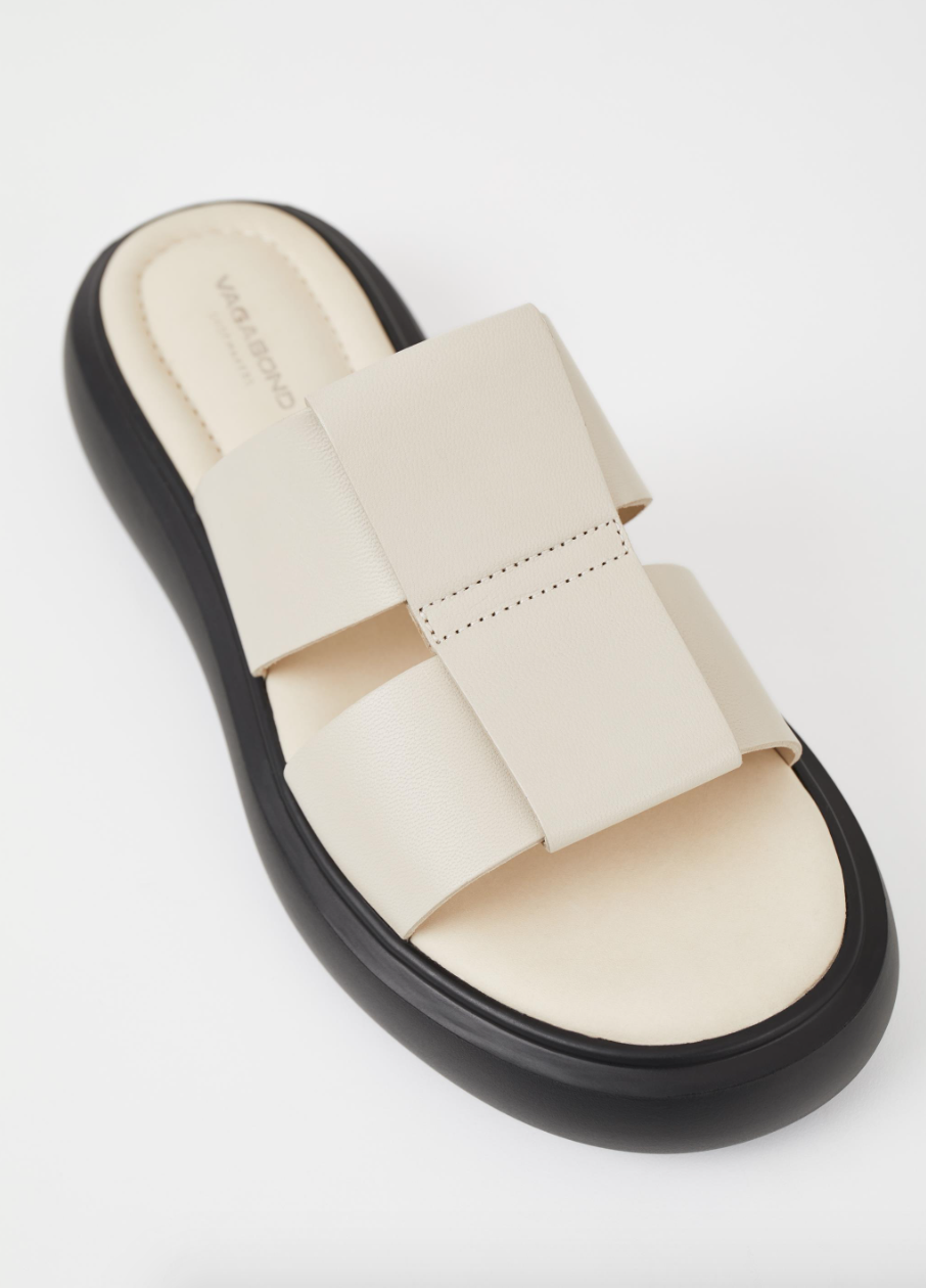 Blenda Off-White Leather Sandal Women-3