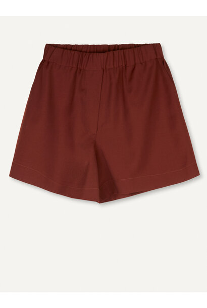 Echte shorts kastanjebruin