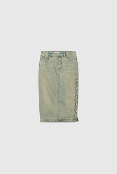 Drew Denim Skirt Vintage Beige
