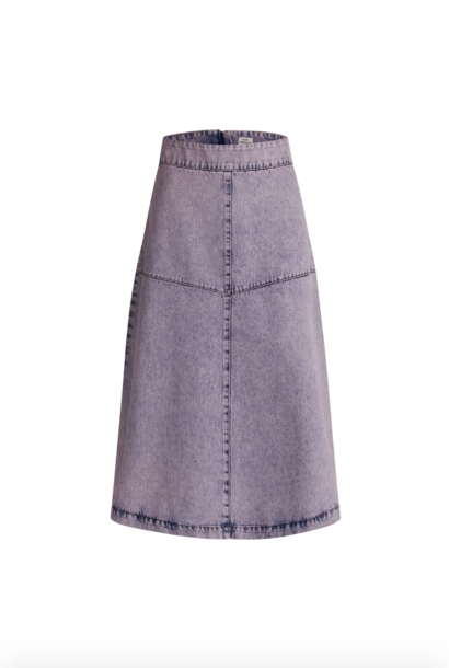 Lunar Color Denim Skirt Vintage Purple