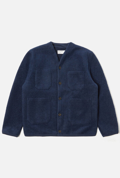 Cardigan Wool Fleece Indigo