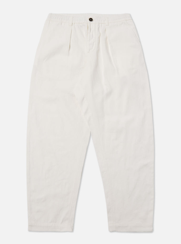 Pleated Track Pants Winter White-1