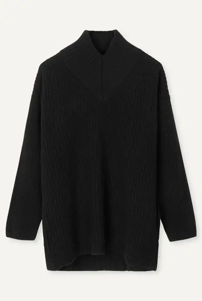 Infuse Black Wool Knitwear Jumper