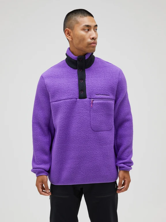 M Fleece Sweatshirt Royal purple Black-1