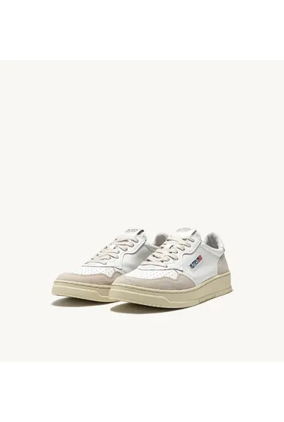 Medalist Low Wit Leer Suede Heren LS33