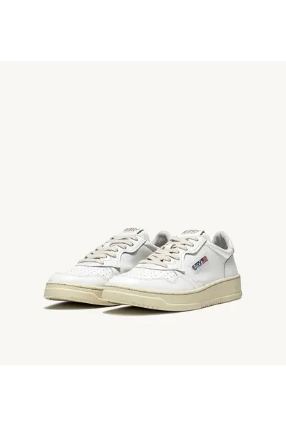 Medalist laag Wit Leer Heren LL15