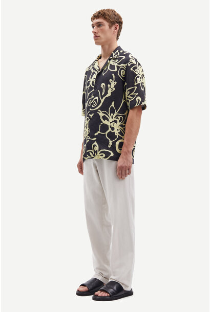 Oscar AX Shirt 14329 Black Yellow Blossom