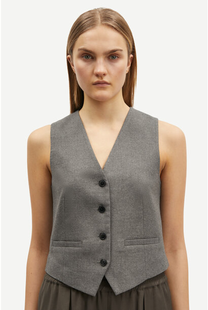 Saramona Vest Grey Melange 14930