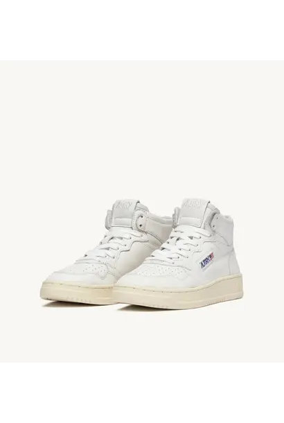 Medalist Half Hoog Wit Leer Geiten Leer GG04