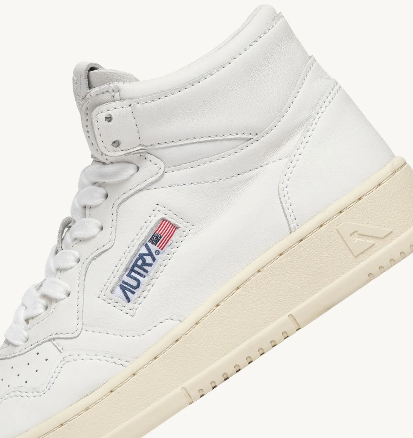 Autry Sneakers Medalist Half High White Leather Men Autry Sneakers Medalist Half High White Leather Men