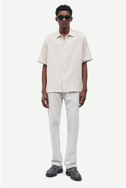 Saayo X Shirt Greige Checker White Beige