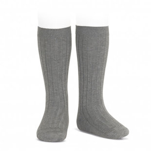 Chaussettes hautes gris clair 230