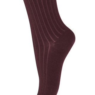 Wool rib socks 718 36 grape skin