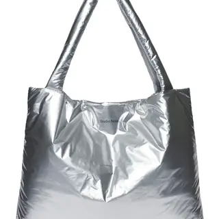 Silver Puffy Mom Bag