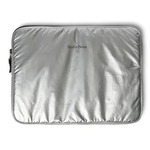 Silver Puffy laptop bag