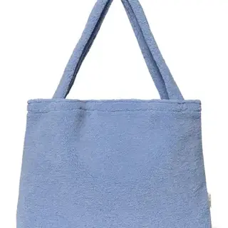 mom bag light blue teddy