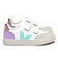 Veja Small V12 leather white multico orchid