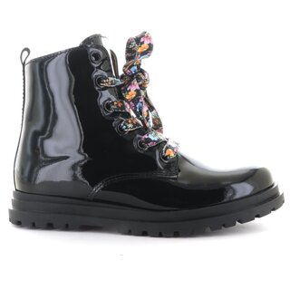 21521 combat boot black patent