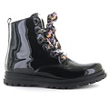 Porté shoes 21521 combat boot black patent