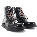 Porté shoes 21521 combat boot black patent