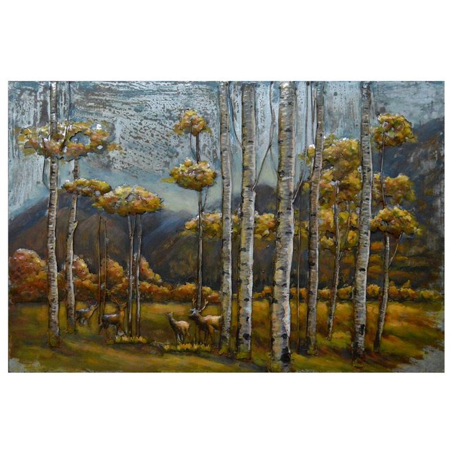 Metal Art  Birch Forest 120x80