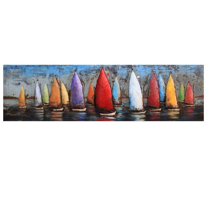 Metal Art Sailing Boats 180x50