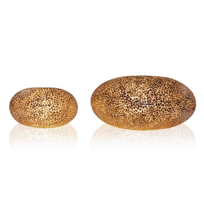 Villaflor schelpenlamp - Wangi Gold - tafellamp - UFO - Ø 40 cm