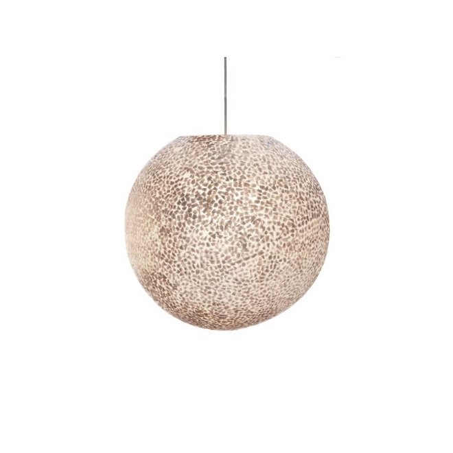 Villaflor schelpenlamp - Wangi White - hanglamp - Hangende bol - Ø 50 cm
