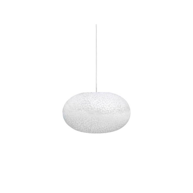 Villaflor schelpenlamp - Wangi White - hanglamp - UFO - Ø 40 cm
